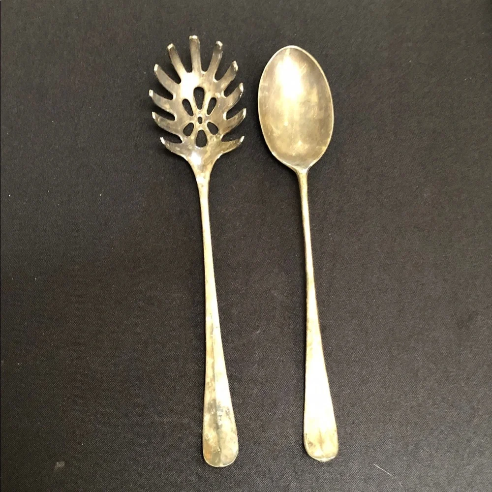 Elegant Silver Serving Spoon Set